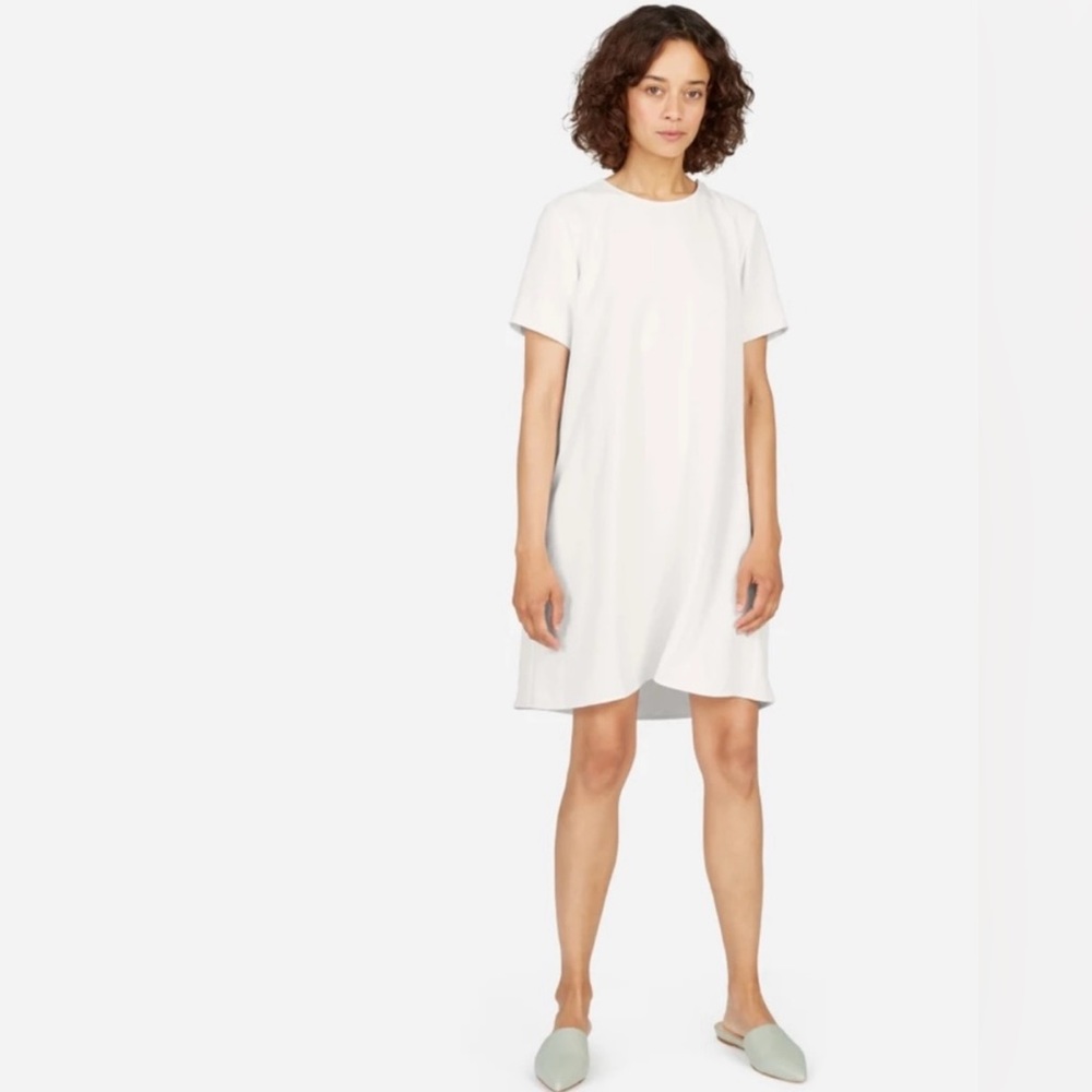 Sezane White Mini Dress With Pockets Size: 4
